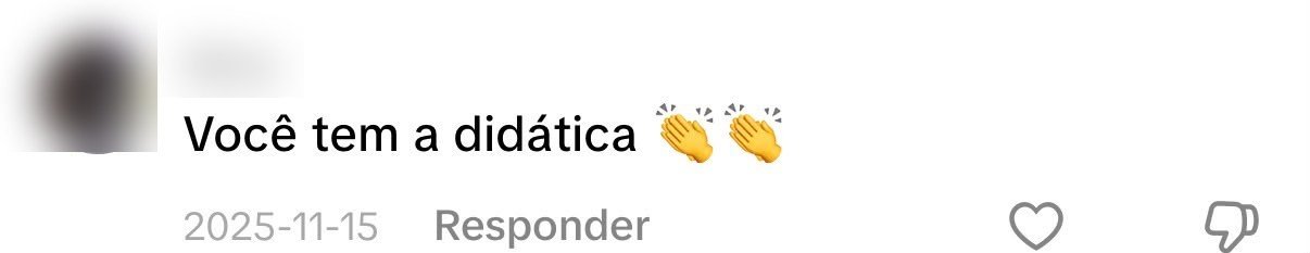 Comentário de aluno sobre o Bio X